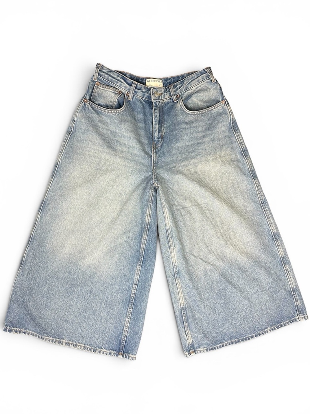 We The Free High Top Wide Crop Jeans Size 29 Light Wash - Picture 2 of 14